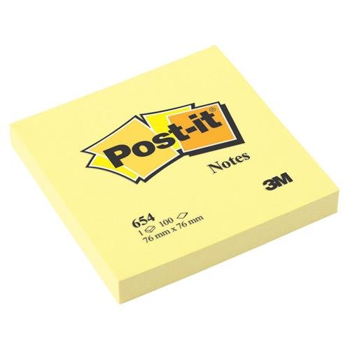 Foglietti Post-it® Notes - 76x76 mm - Giallo Canary - 100 ff
