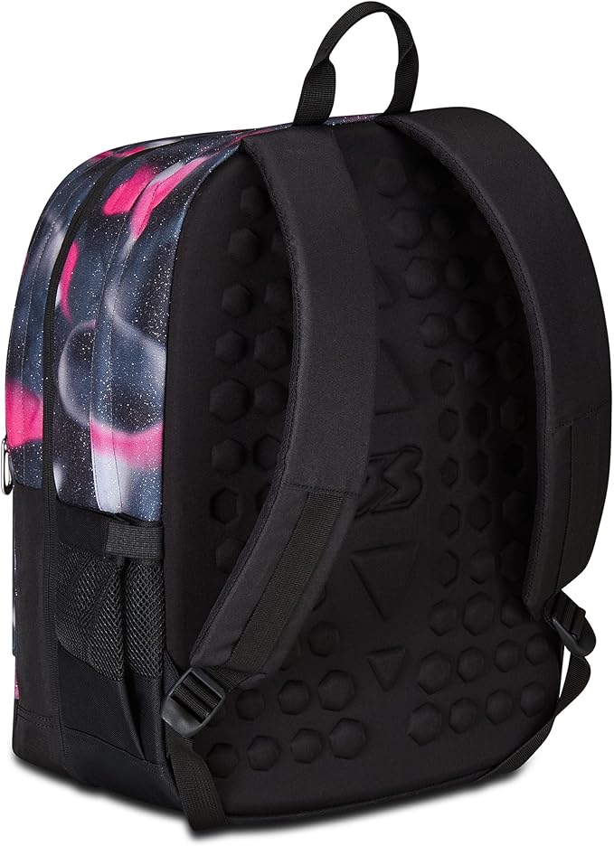 SEVEN - Zaino Scuola Pro XXL REVERSEBLE DETACH ROSA/NERO Con Earphones