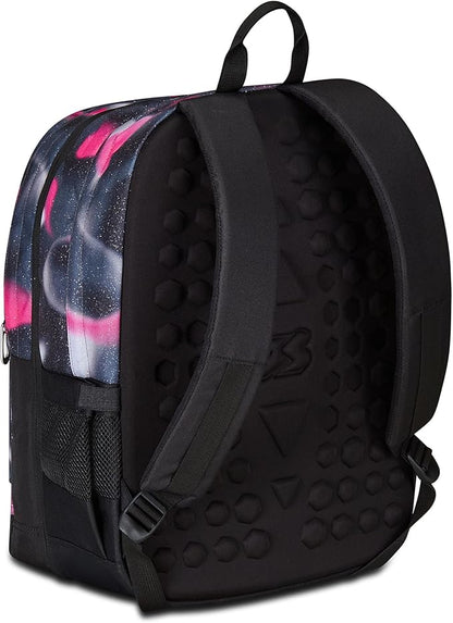 SEVEN - Zaino Scuola Pro XXL REVERSEBLE DETACH ROSA/NERO Con Earphones