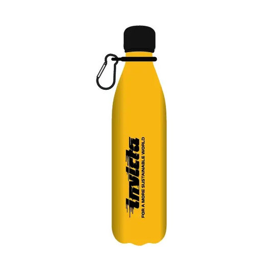 Borraccia Invicta 500ML Inox 304 Termica con Moschettone Ziply Gialla
