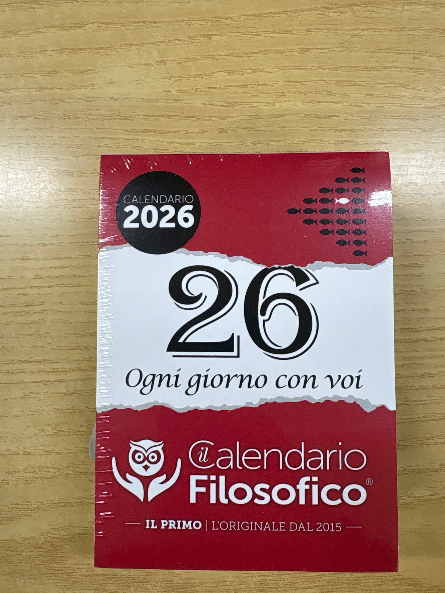 Calendario filosofico con piede in cartone