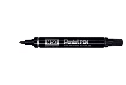 PENTEL N50 Marcatore permanente, Punta conica, 1,5 mm NERO